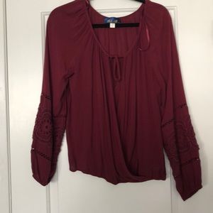 Long sleeve blouse